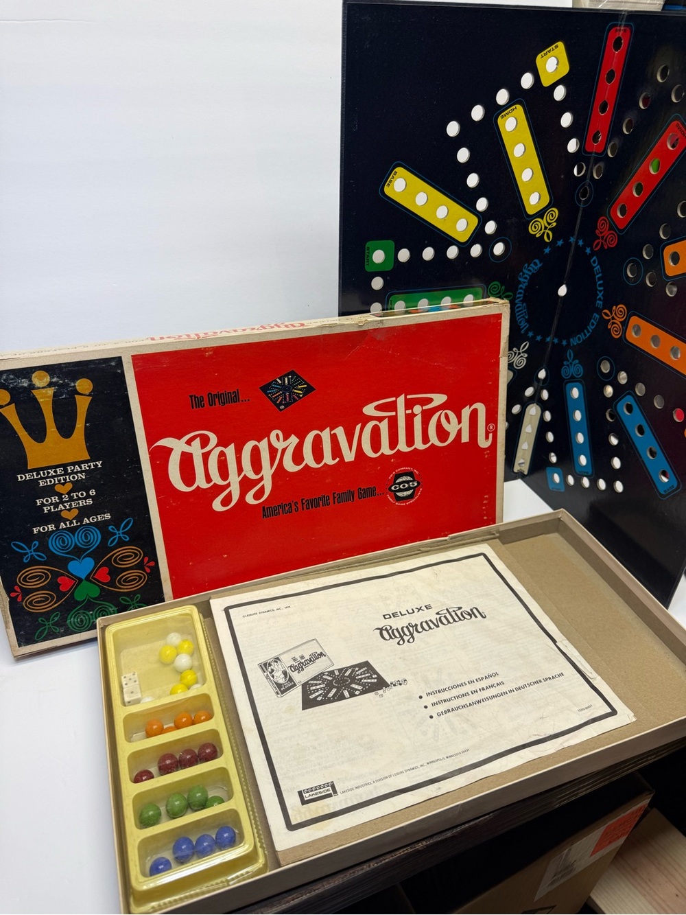 Vintage Deluxe Aggravation Complete Lakeside 1972 Family Party Game
